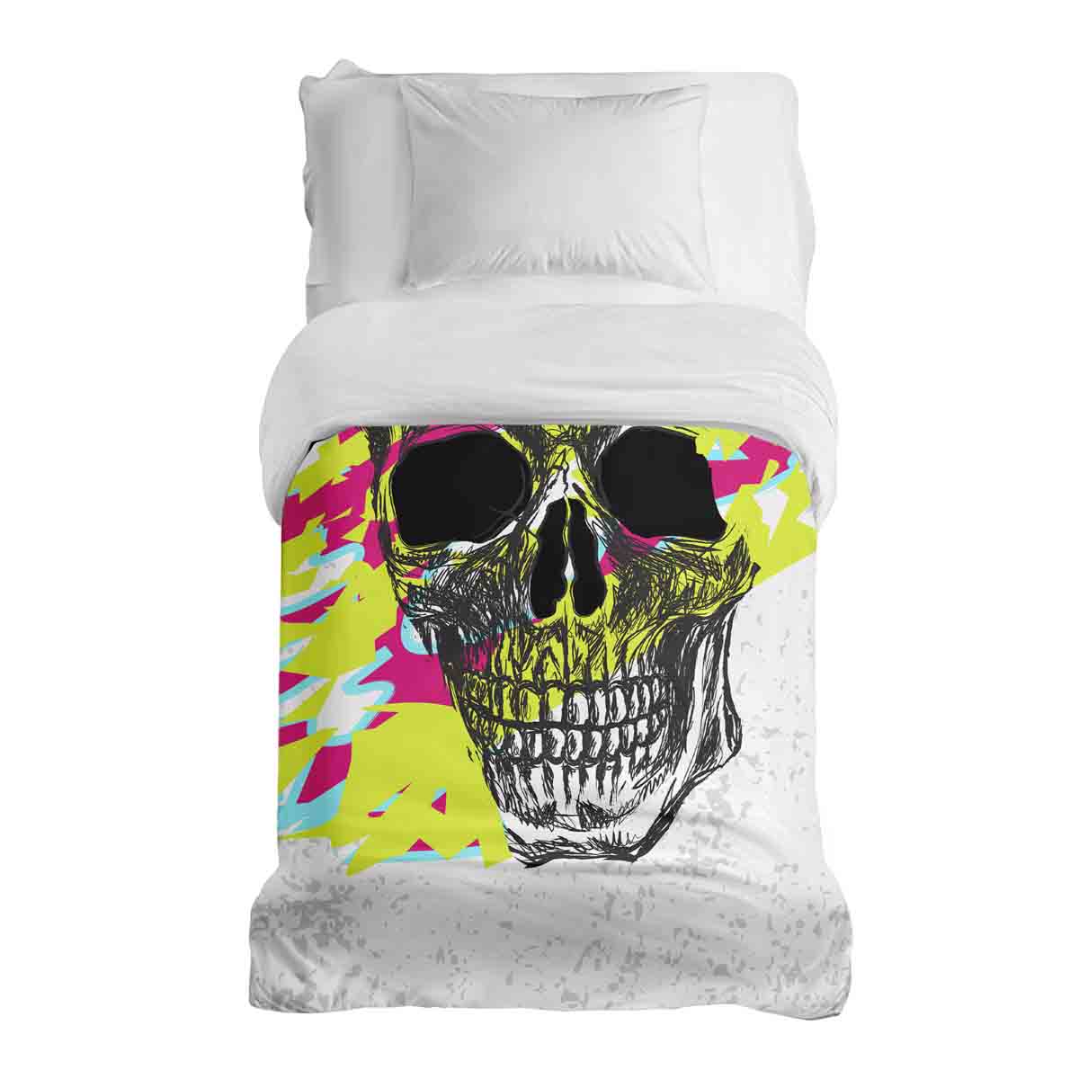 Manta terapéutica original - Funda de algodón Calavera Colorida