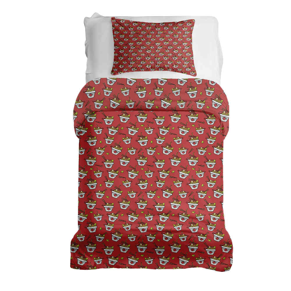 Set de ropa de cama y mantas terapéuticas rojo para llevar