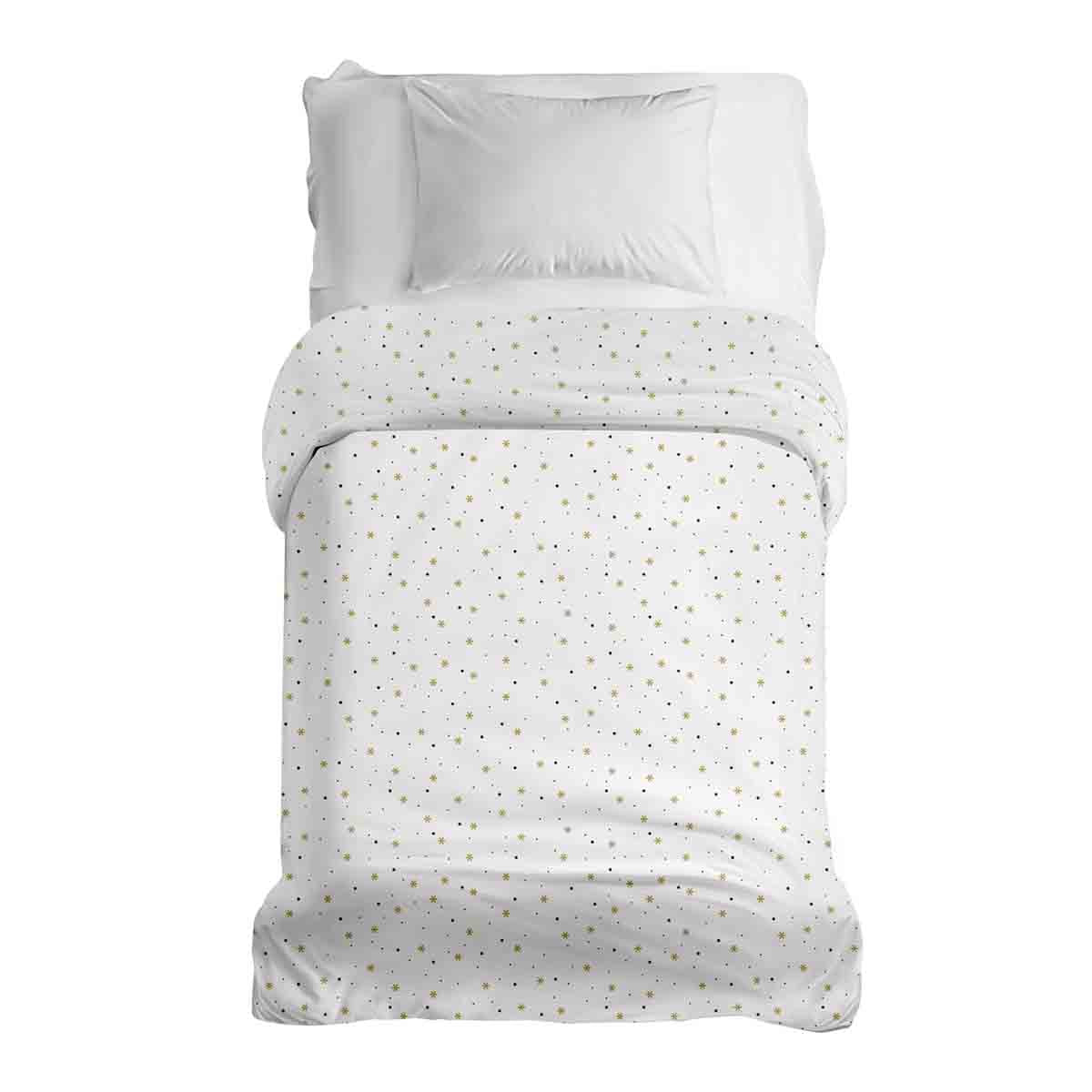 Manta terapéutica original - Funda de algodón blanca con estrellas y puntos
