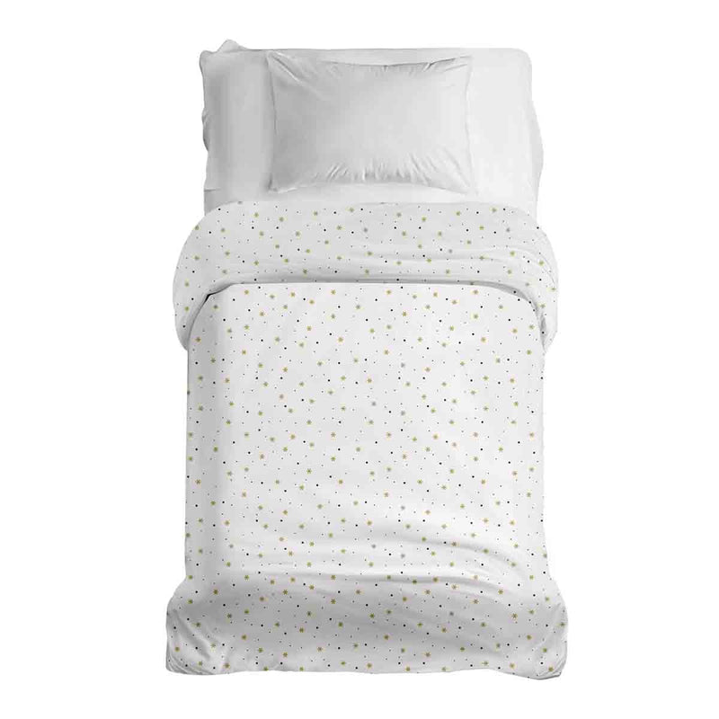 Manta terapéutica original - Funda de algodón blanca con estrellas y puntos