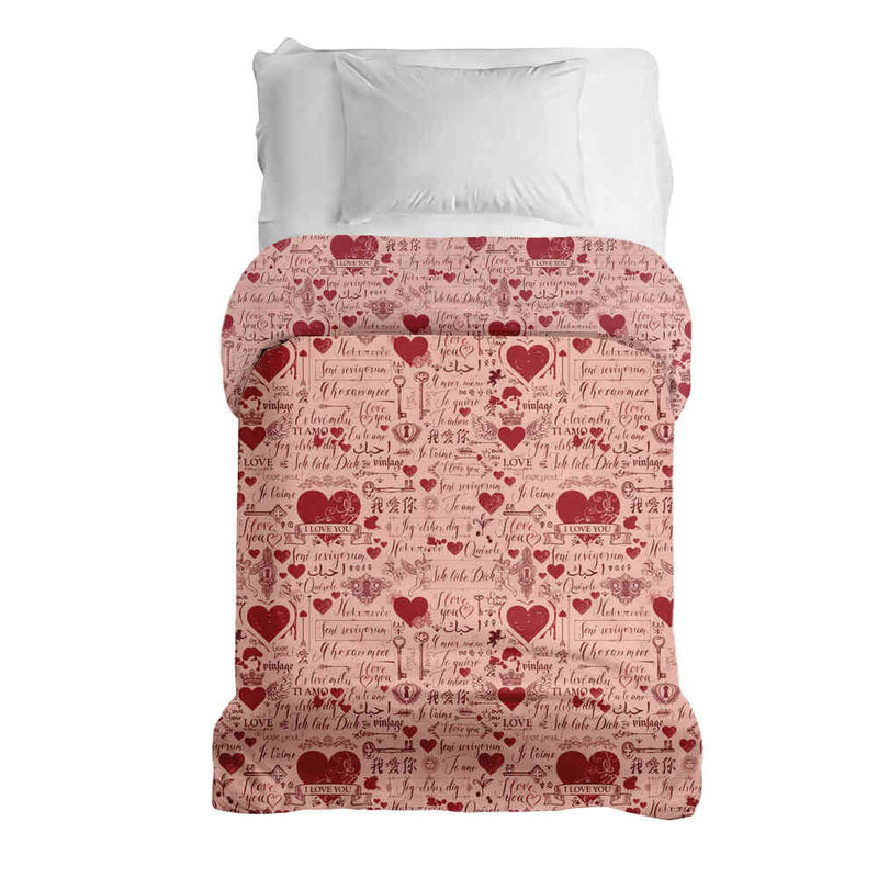 Manta terapéutica original - Funda de algodón rosa Te amo