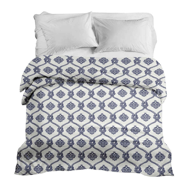 Manta terapéutica original - Funda de algodón con patrón azul de marinero