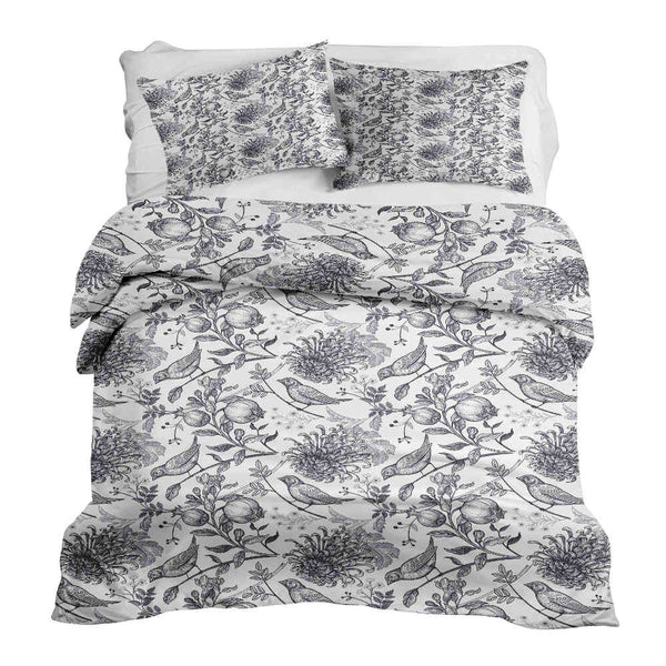 Set de ropa de cama y manta terapéutica gris primavera