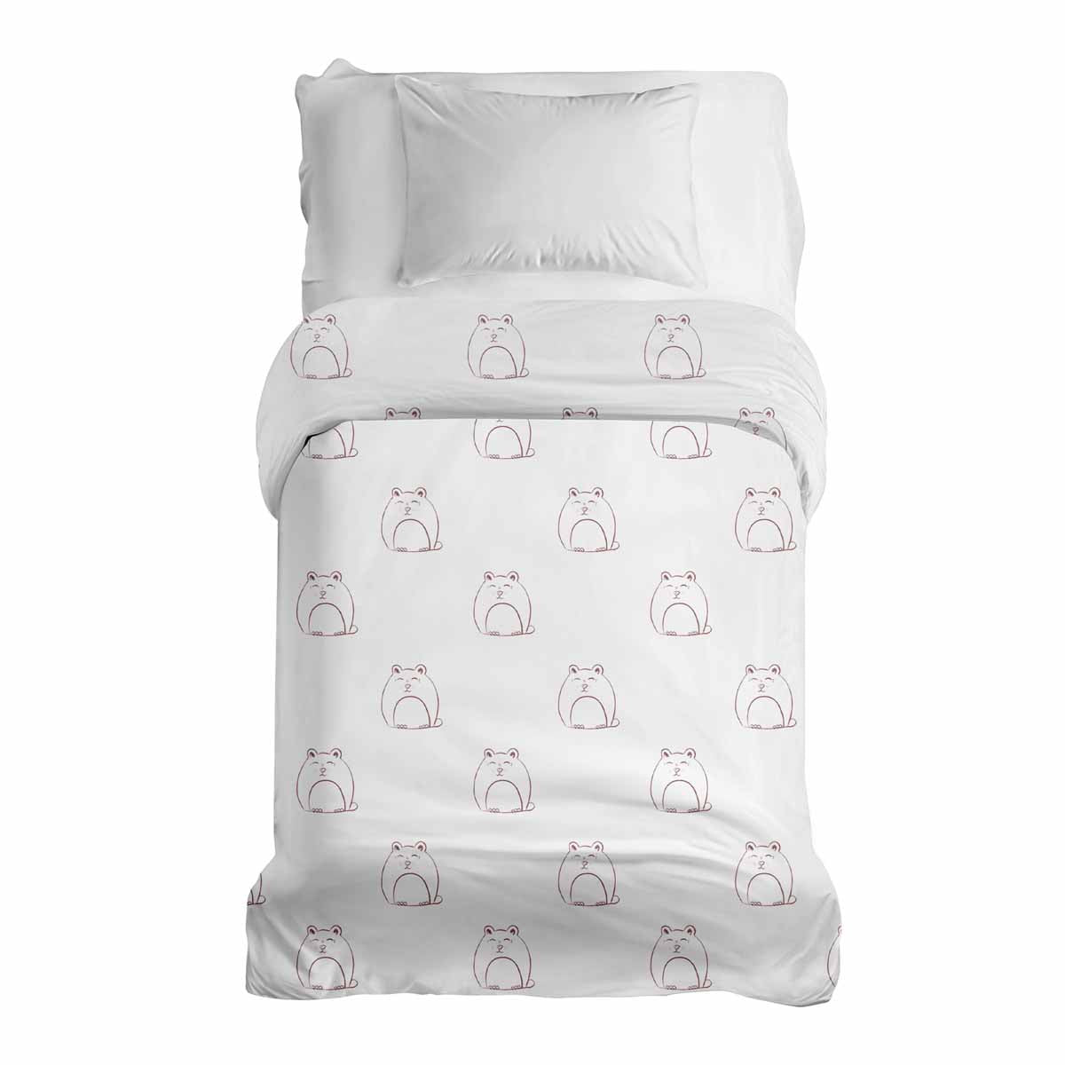 Manta terapéutica original - Funda de algodón blanca con gato