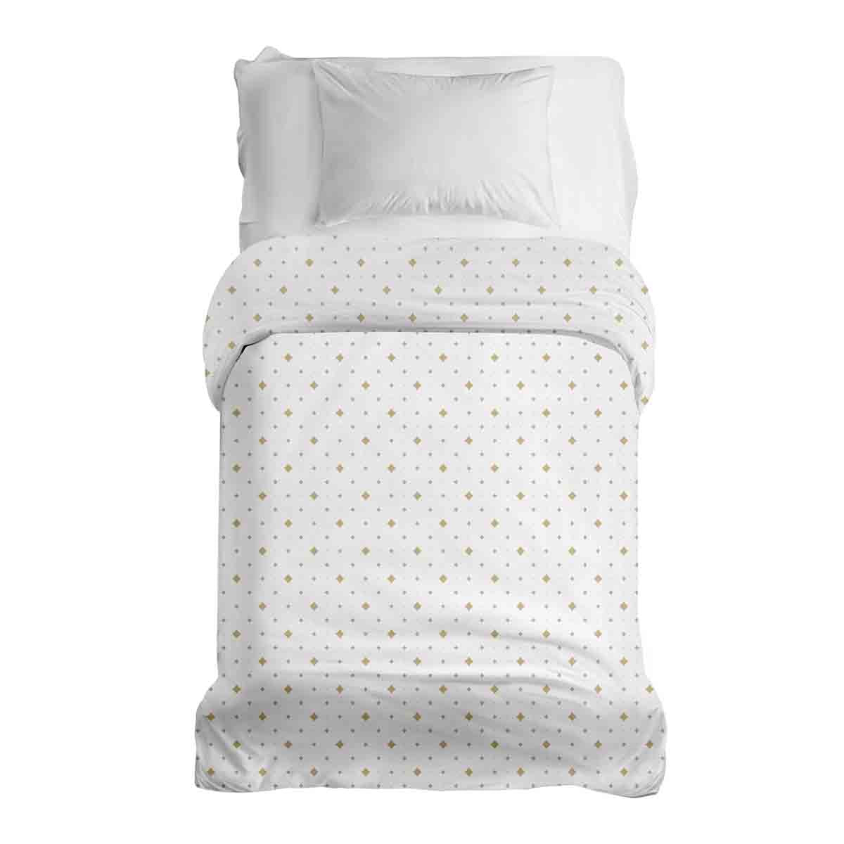 Manta terapéutica original - Funda de algodón con cuadrados dorados