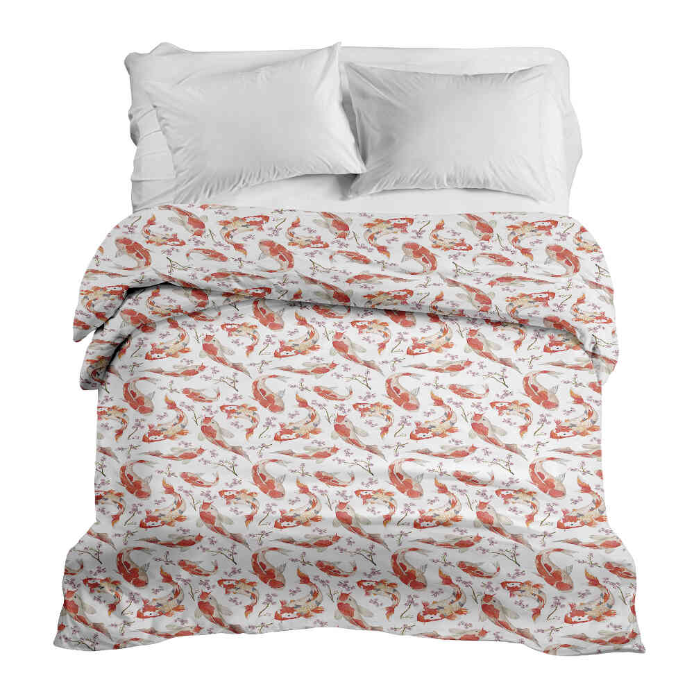 Manta terapéutica original - Funda de algodón carpa naranja