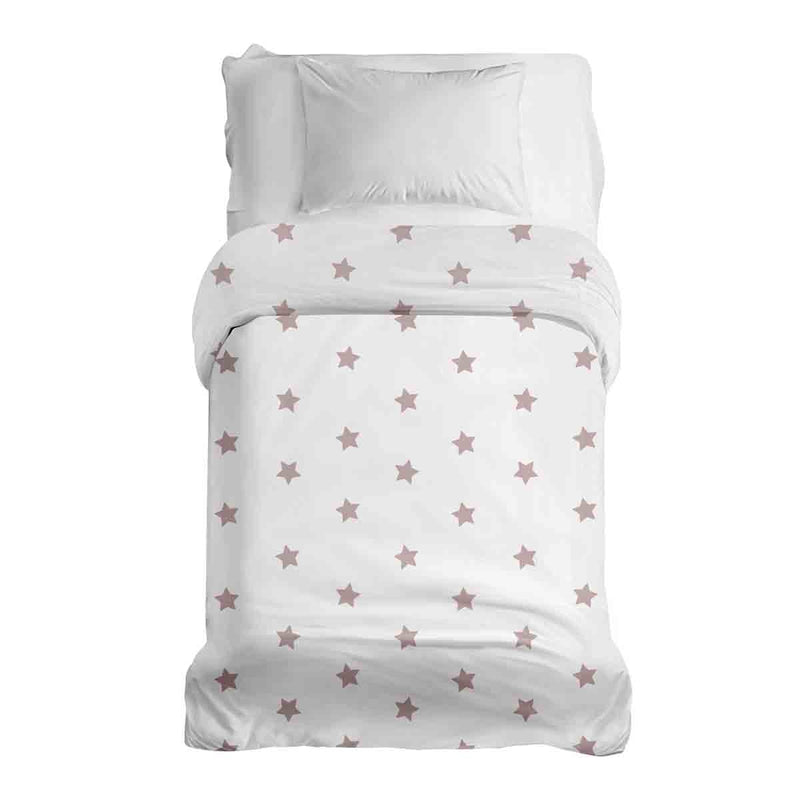 Manta terapéutica original - Funda de algodón blanca con estrellas rosas