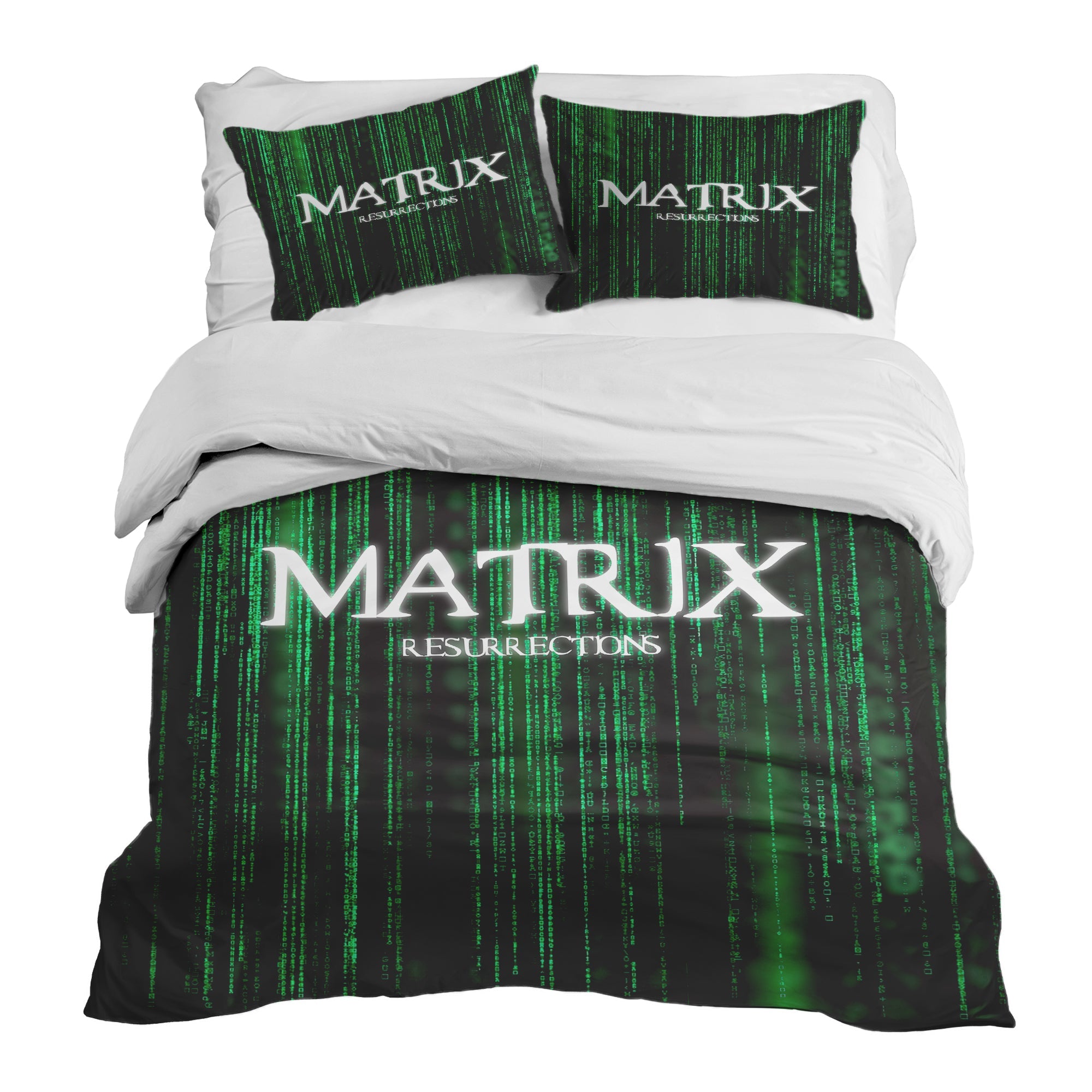 Set de ropa de cama y manta terapéutica Matrix en verde