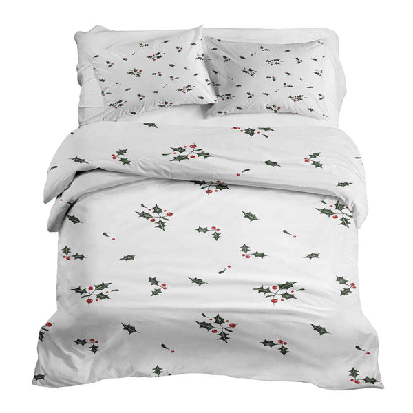 Set de ropa de cama con manta terapéutica blanco muérdago