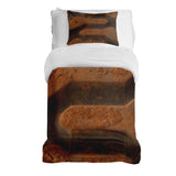 Set de ropa de cama con manta terapéutica Tierra marrón