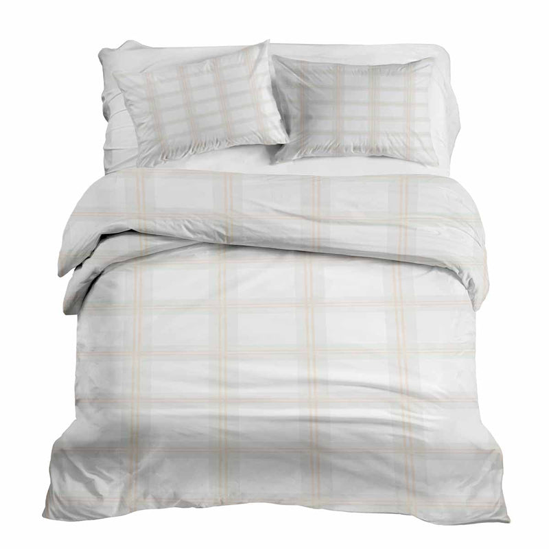Juego de ropa de cama con manta terapéutica naranja con cuadros grandes