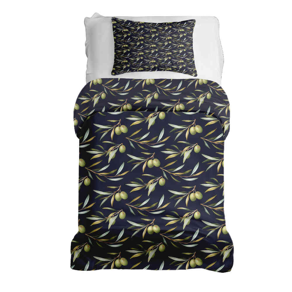 Set de ropa de cama con manta terapéutica de olivo