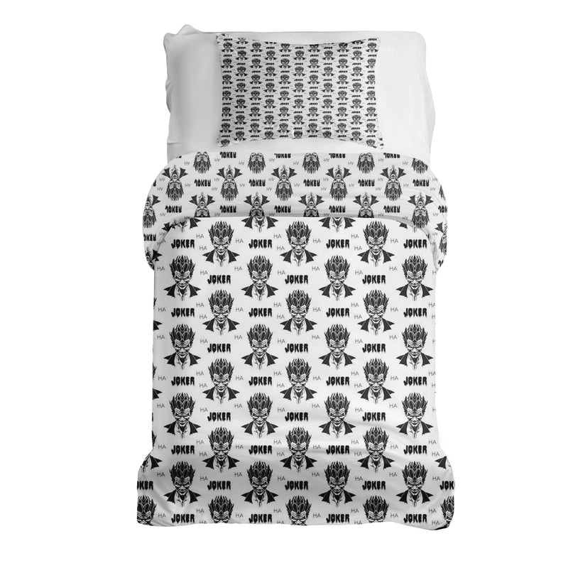 Juego de ropa de cama con manta terapéutica Joker negro y blanco