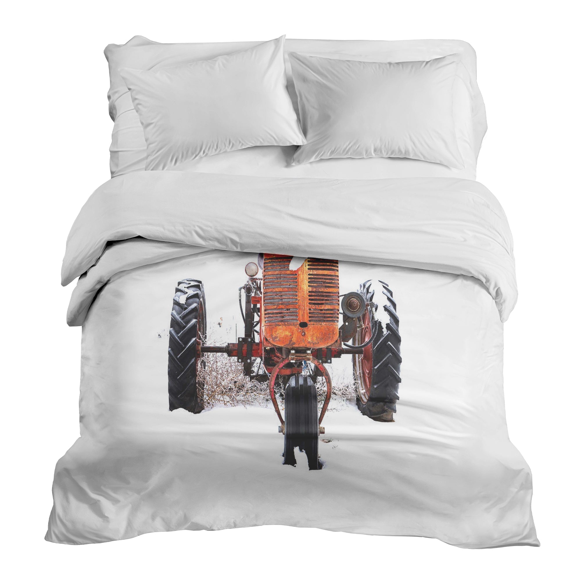 Manta terapéutica original - Funda de algodón tractor en naranja