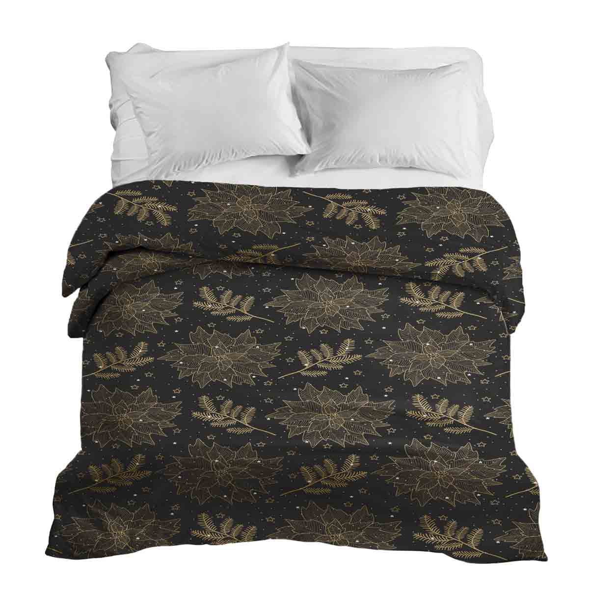 Manta terapéutica original - Funda de algodón negra con estrella de Navidad