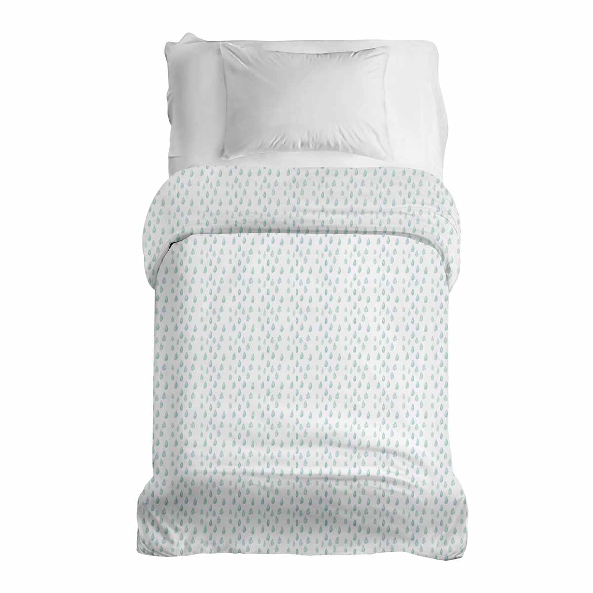 Manta terapéutica original - Funda de algodón con gotas azules