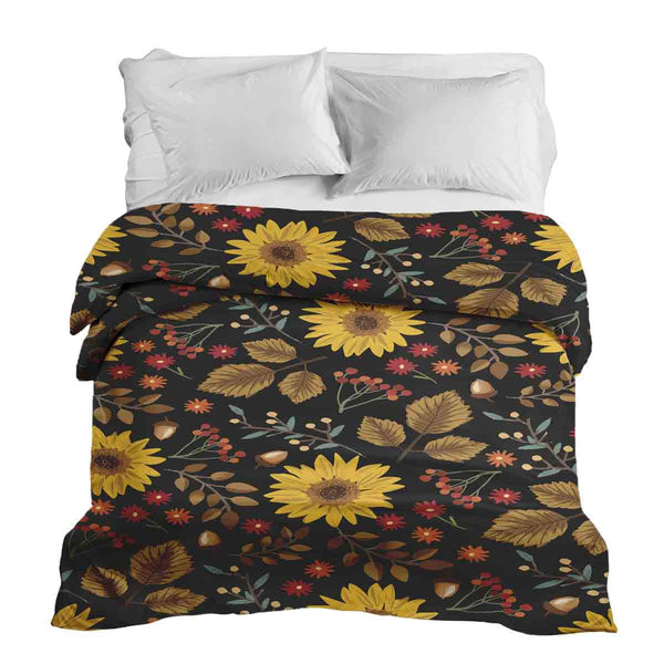 Manta terapéutica original - Funda de algodón con girasol
