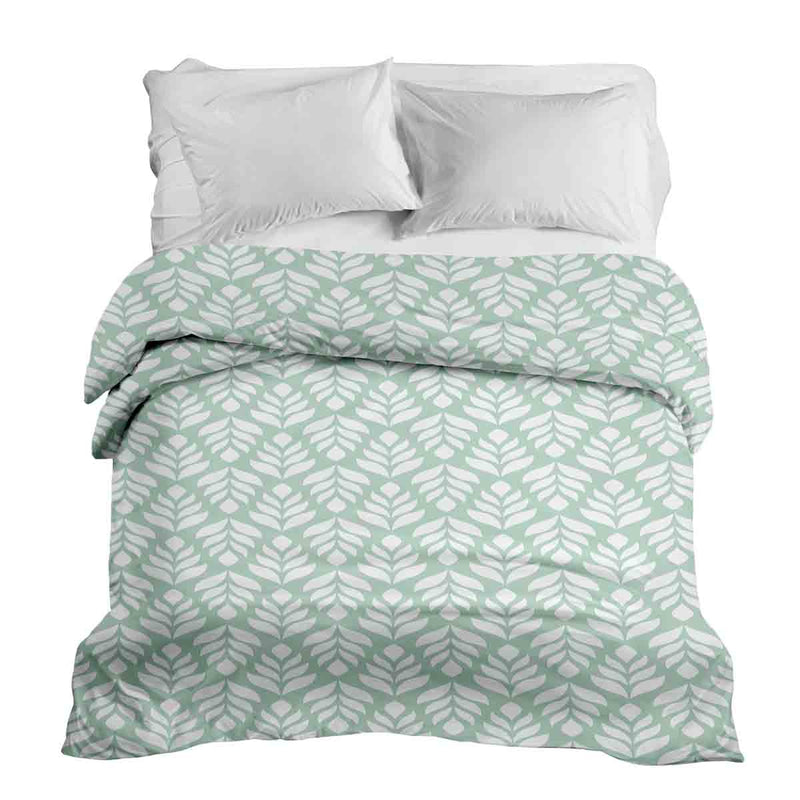 Manta terapéutica original - Funda de algodón verde con abetos