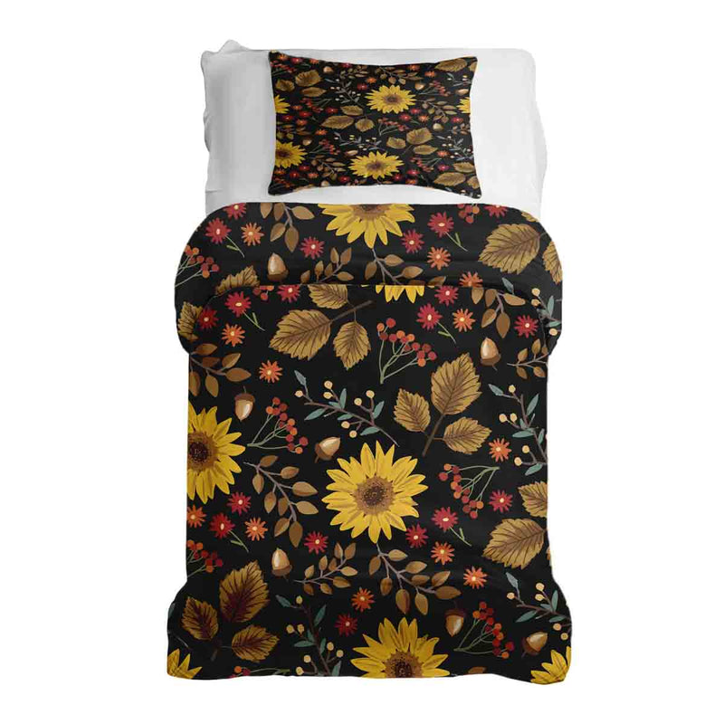Set de ropa de cama con manta terapéutica y girasol