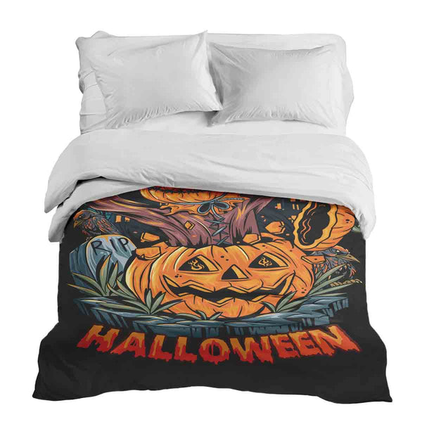 Manta terapéutica original - Funda de algodón Halloween Calabaza