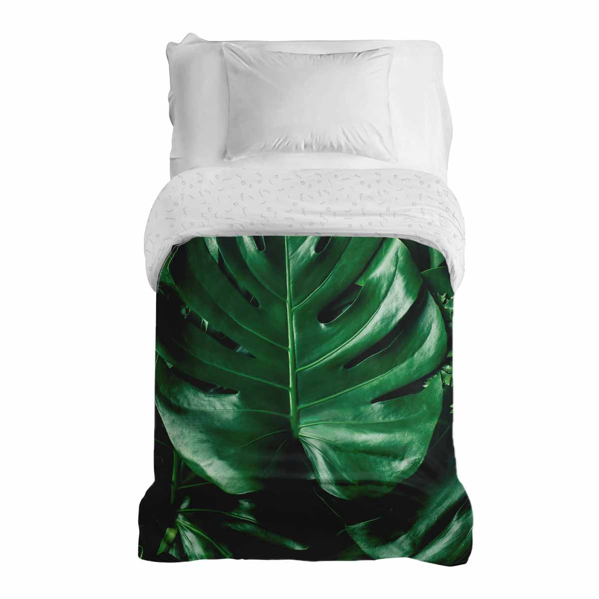 Manta terapéutica original - Funda de algodón con planta Monstera