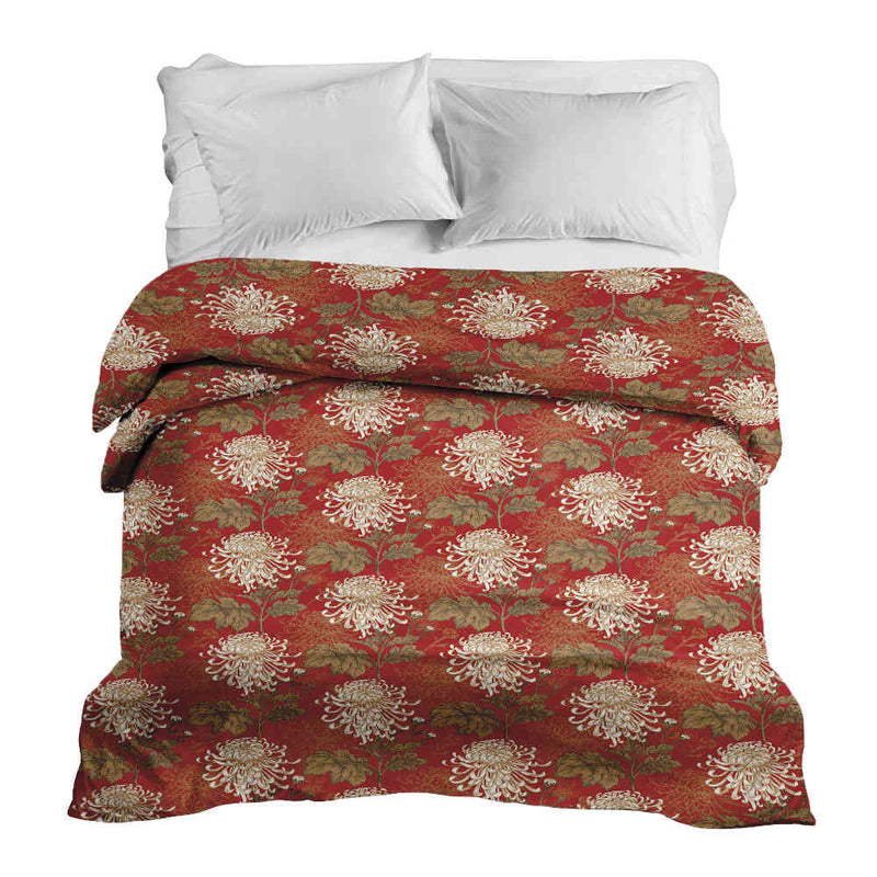 Manta terapéutica original - Funda de algodón roja con gran flor