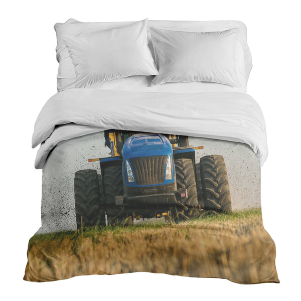 Manta terapéutica original - Funda de algodón tractor en azul