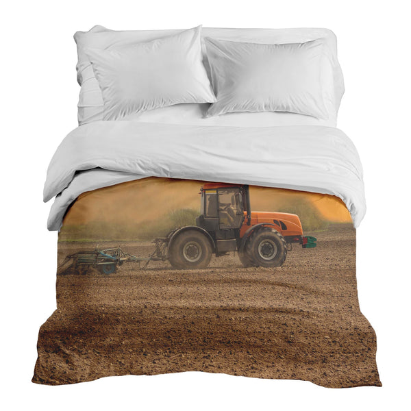 Manta terapéutica original - Funda de algodón tractor con remolque