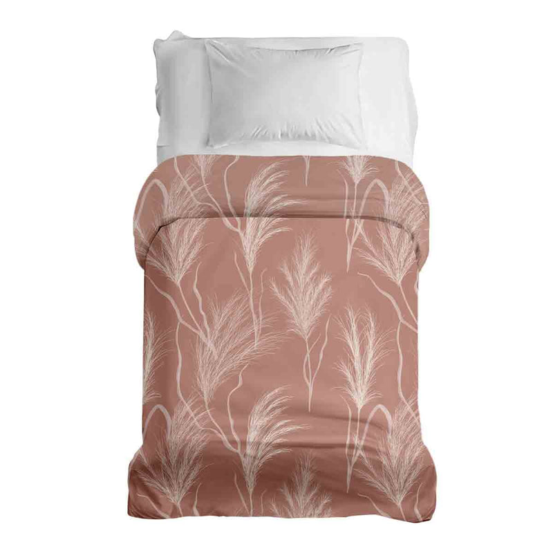 Manta terapéutica original - Funda de algodón rosa antiguo con hierba de las pampas