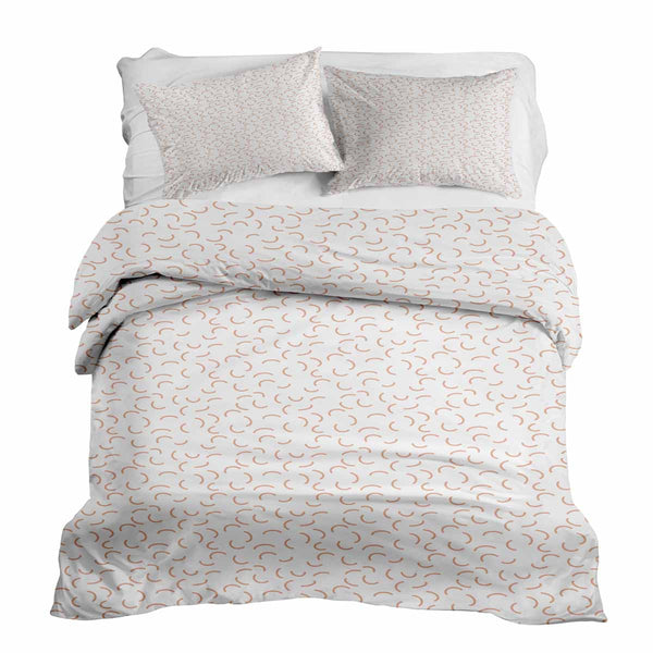 Juego de ropa de cama con mantas terapéuticas blancas con semicírculos