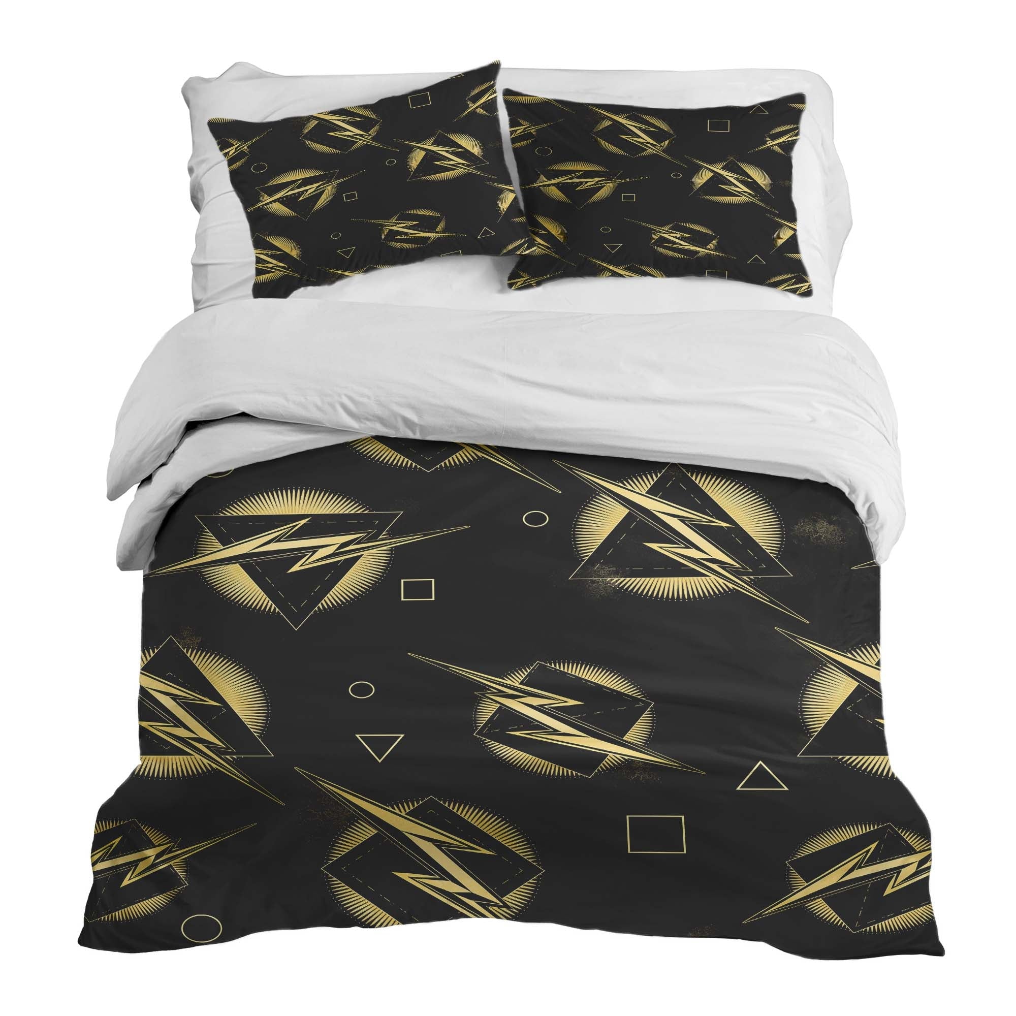 Set de ropa de cama con manta terapéutica rayo amarillo