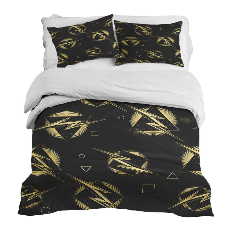 Set de ropa de cama con manta terapéutica rayo amarillo