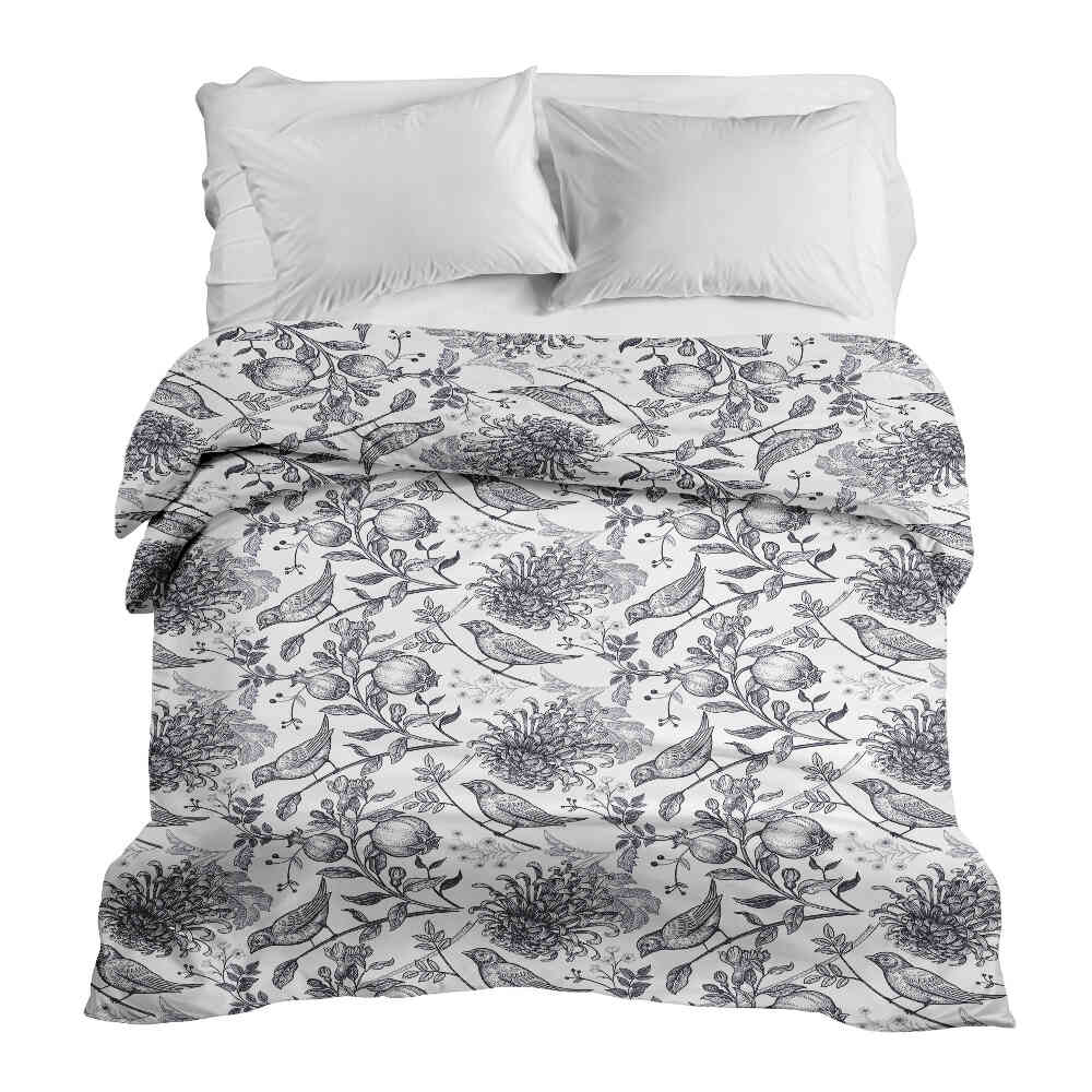 Manta terapéutica original - Funda de algodón gris primavera