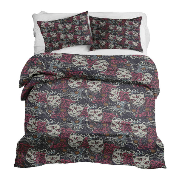 Set de ropa de cama con manta terapéutica Gato espeluznante