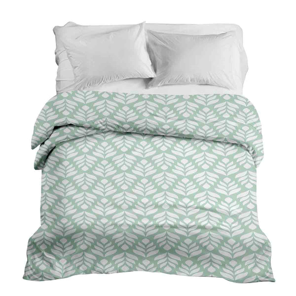 Manta terapéutica original - Funda de algodón verde con abetos