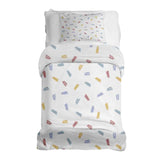 Juego de ropa de cama con mantas terapéuticas y rayas de colores