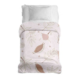 Manta terapéutica original - Funda de algodón rosa con hojas
