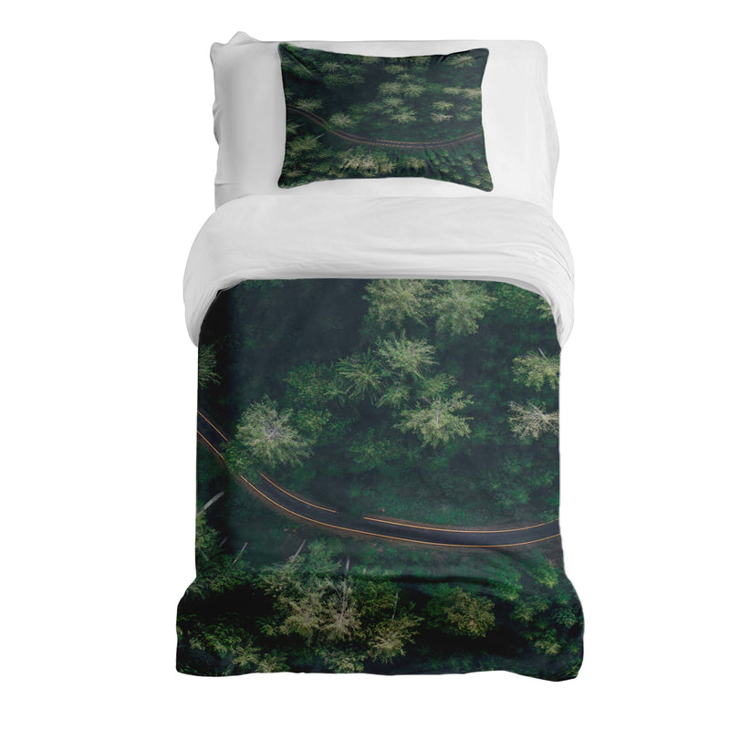 Juego de ropa de cama con manta terapéutica Calle en el bosque