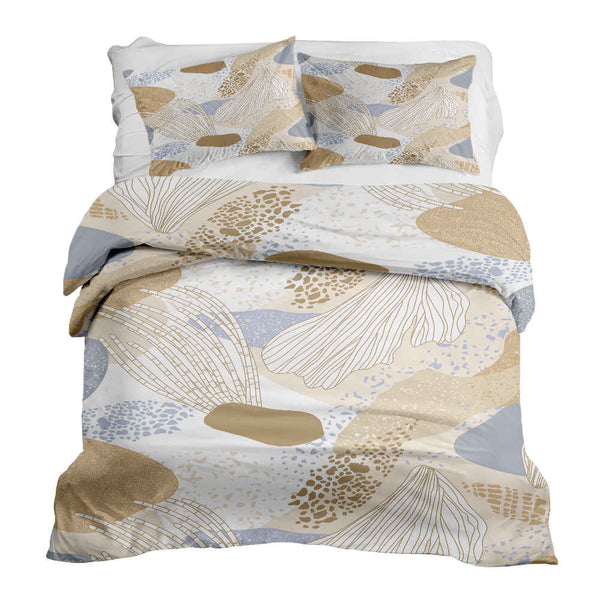 Set de ropa de cama con manta terapéutica anémona de mar dorada