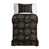 Set de ropa de cama con manta terapéutica negro estrella de Navidad