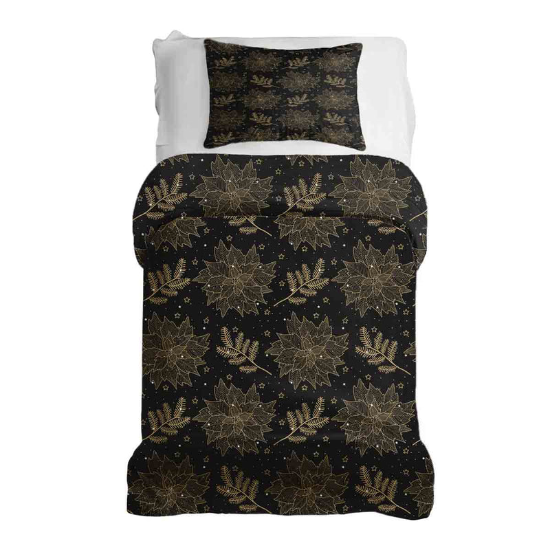 Set de ropa de cama con manta terapéutica negro estrella de Navidad