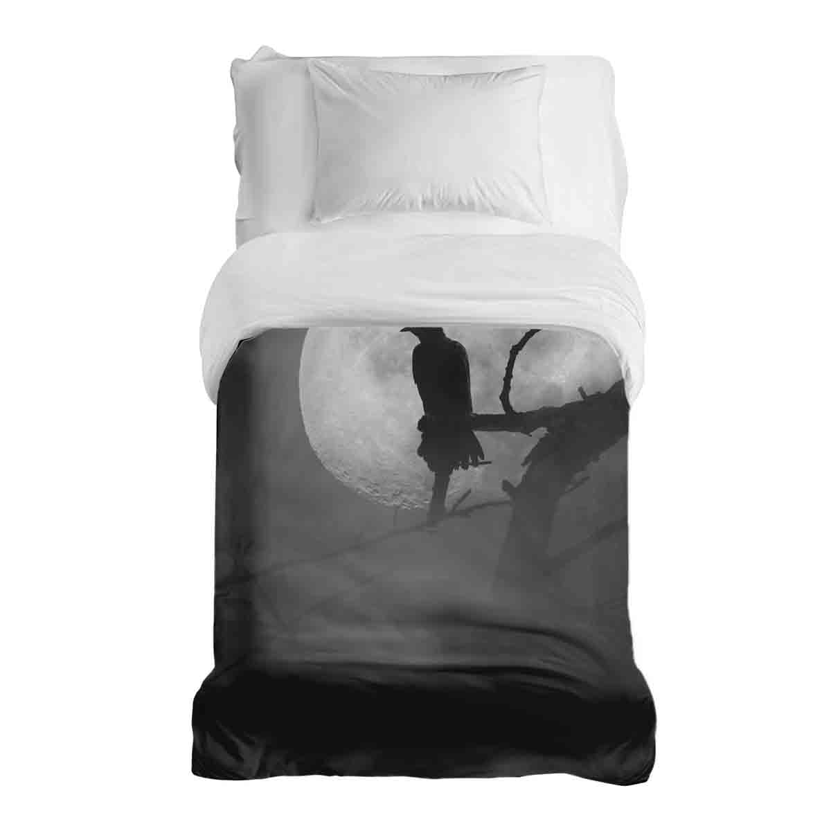 Manta terapéutica original - Funda de algodón Cuervo a la luz de la luna