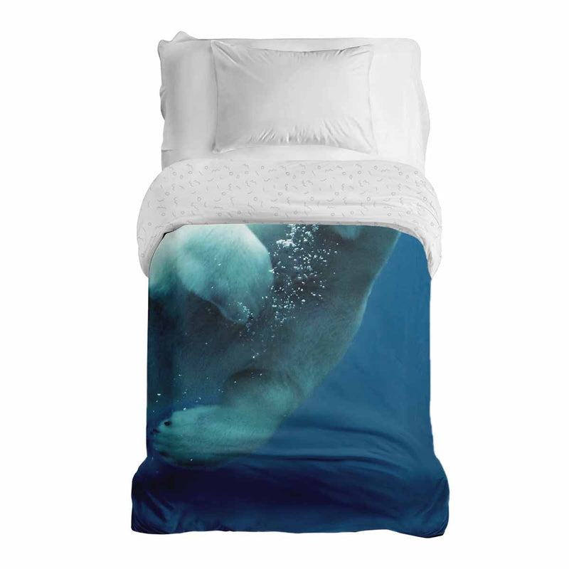 Manta terapéutica original - Funda de algodón azul con oso polar