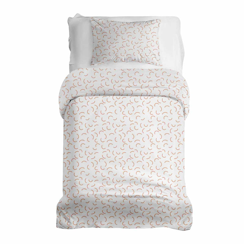 Juego de ropa de cama con mantas terapéuticas blancas con semicírculos