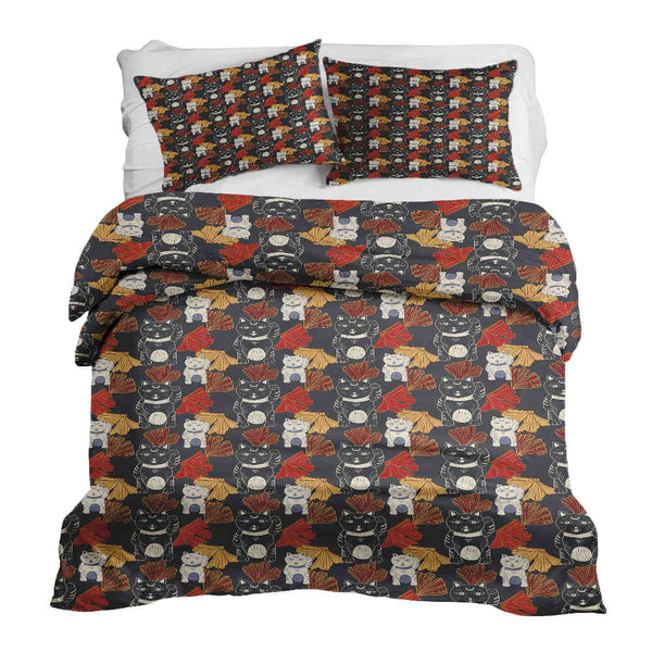 Set de ropa de cama con manta terapéutica Gato de la suerte