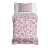Juego de ropa de cama con mantas terapéuticas y corazones dulces
