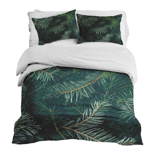 Set de ropa de cama Therapiedecnen con ramas de abeto verdes
