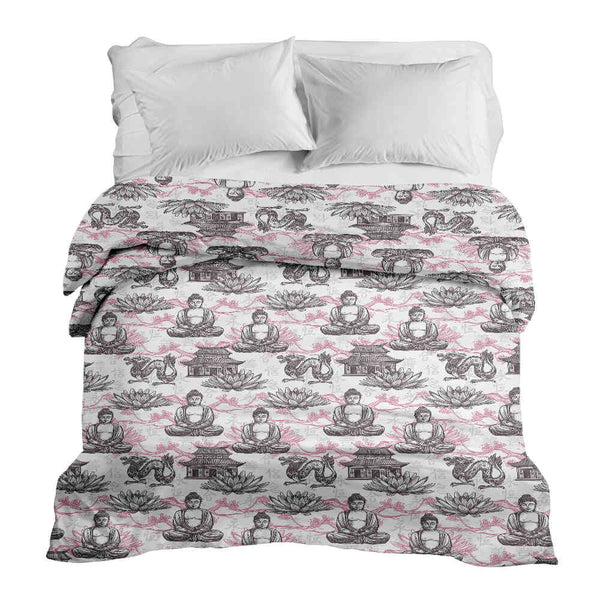 Manta terapéutica original - Funda de algodón con Buda rosa