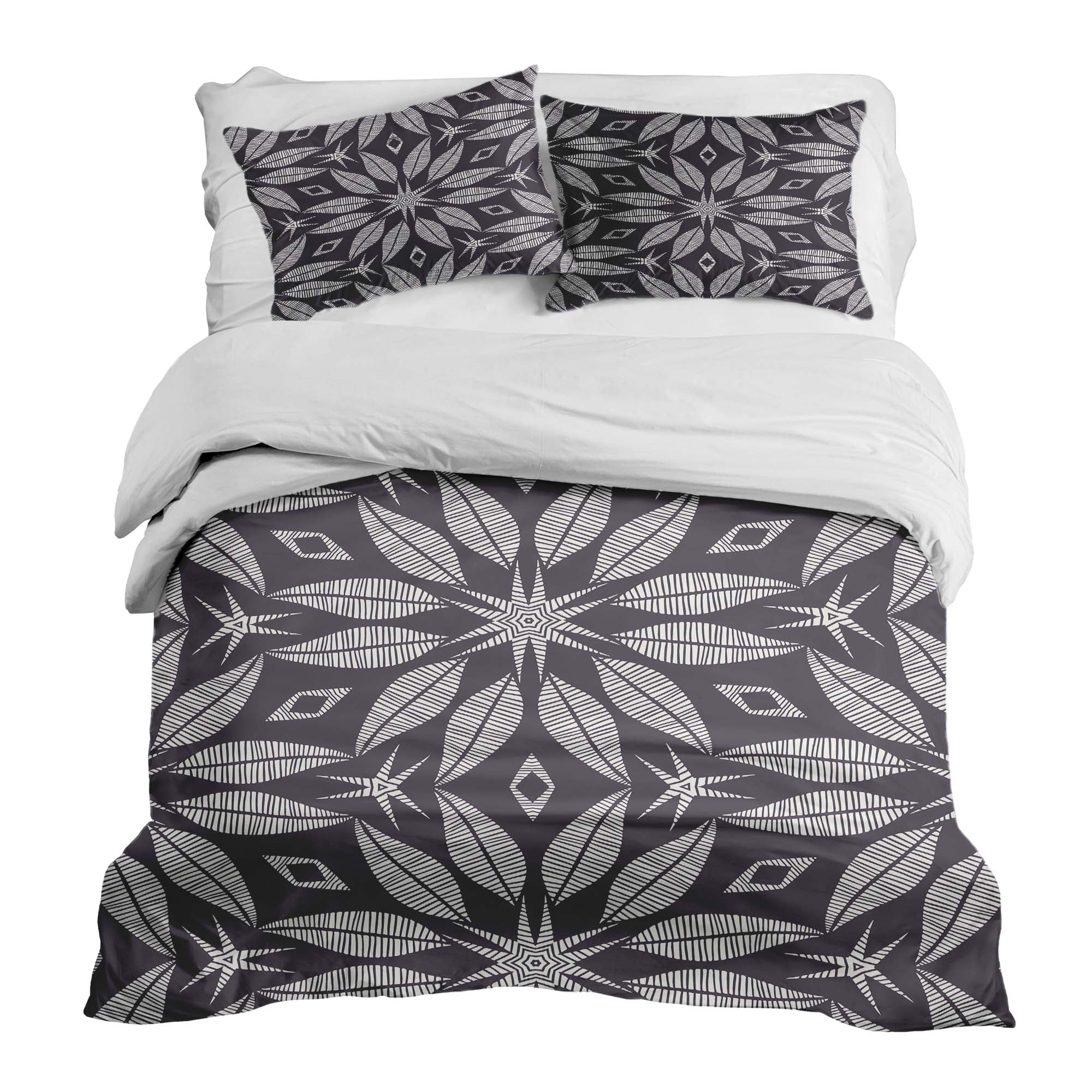Juego de ropa de cama con manta terapéutica y gran flor