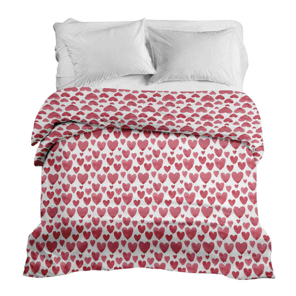 Manta terapéutica original - Funda de algodón Corazones rojos